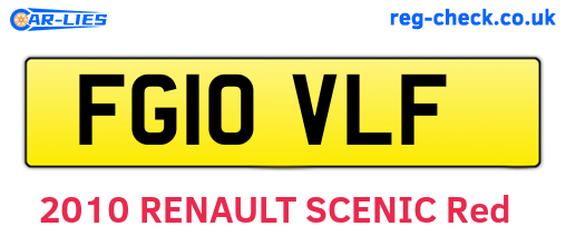 FG10VLF are the vehicle registration plates.
