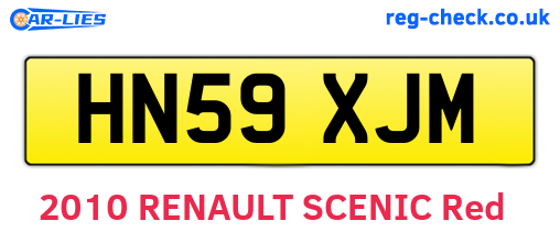 HN59XJM are the vehicle registration plates.