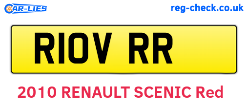 R10VRR are the vehicle registration plates.