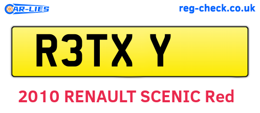 R3TXY are the vehicle registration plates.