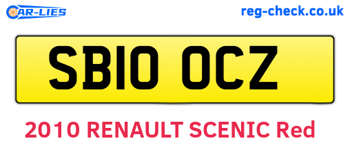 SB10OCZ are the vehicle registration plates.