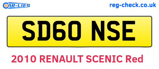SD60NSE are the vehicle registration plates.