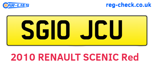 SG10JCU are the vehicle registration plates.