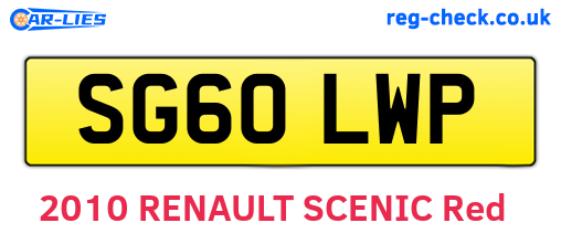SG60LWP are the vehicle registration plates.