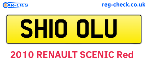 SH10OLU are the vehicle registration plates.