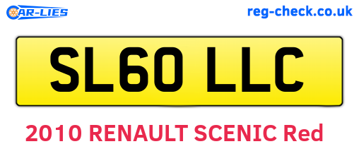 SL60LLC are the vehicle registration plates.