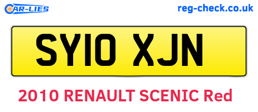 SY10XJN are the vehicle registration plates.