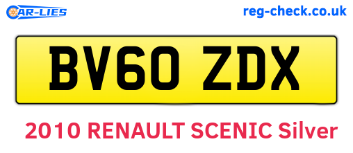 BV60ZDX are the vehicle registration plates.