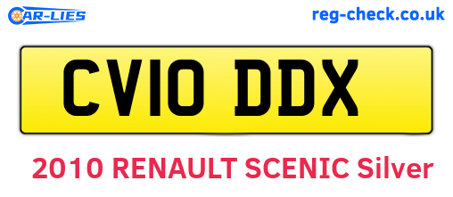 CV10DDX are the vehicle registration plates.