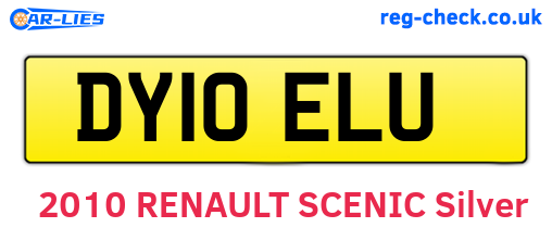 DY10ELU are the vehicle registration plates.