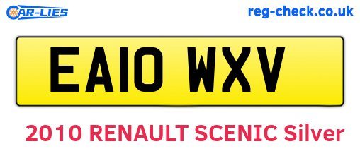 EA10WXV are the vehicle registration plates.