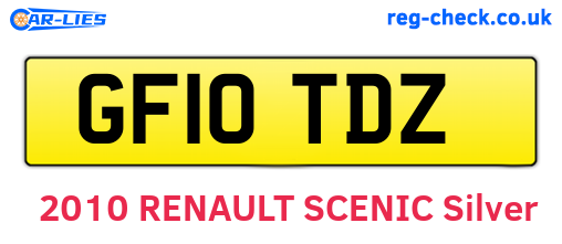 GF10TDZ are the vehicle registration plates.