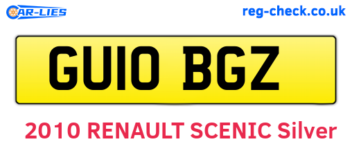 GU10BGZ are the vehicle registration plates.