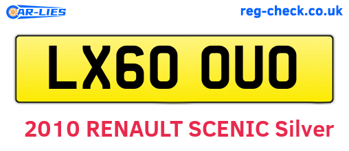 LX60OUO are the vehicle registration plates.