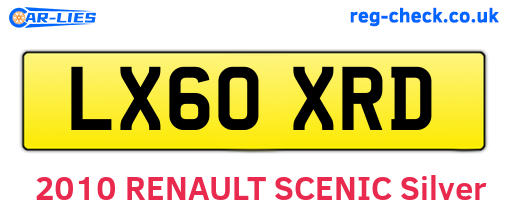 LX60XRD are the vehicle registration plates.