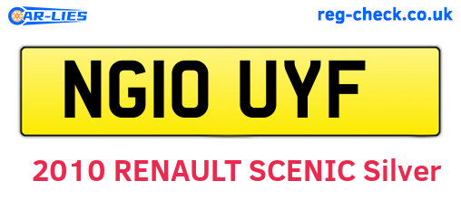 NG10UYF are the vehicle registration plates.