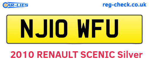 NJ10WFU are the vehicle registration plates.