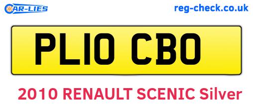 PL10CBO are the vehicle registration plates.