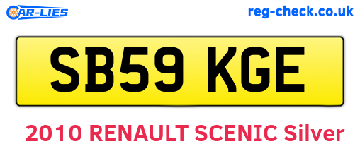 SB59KGE are the vehicle registration plates.