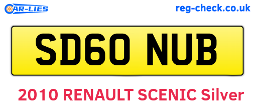SD60NUB are the vehicle registration plates.