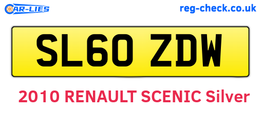 SL60ZDW are the vehicle registration plates.