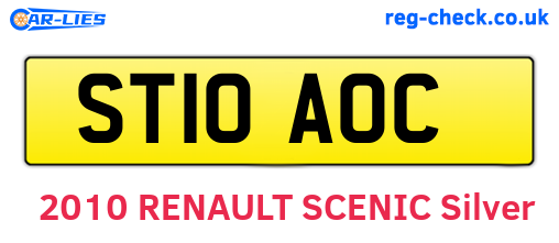ST10AOC are the vehicle registration plates.
