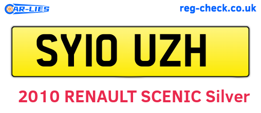 SY10UZH are the vehicle registration plates.