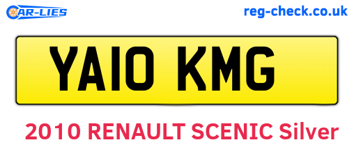 YA10KMG are the vehicle registration plates.