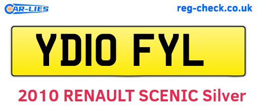 YD10FYL are the vehicle registration plates.