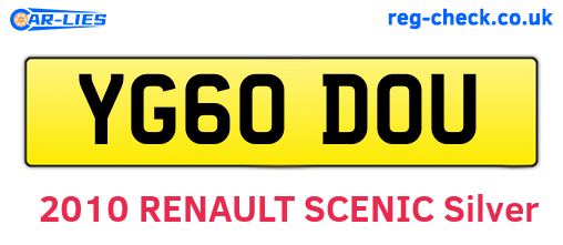 YG60DOU are the vehicle registration plates.