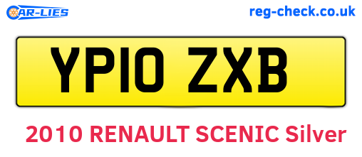 YP10ZXB are the vehicle registration plates.