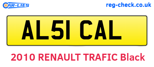 AL51CAL are the vehicle registration plates.