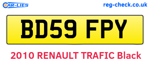 BD59FPY are the vehicle registration plates.