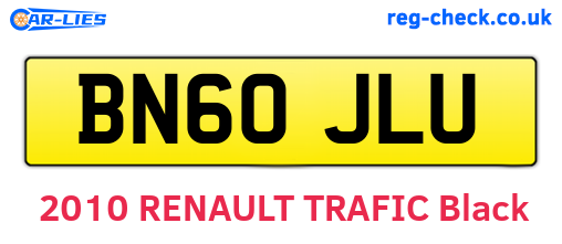 BN60JLU are the vehicle registration plates.