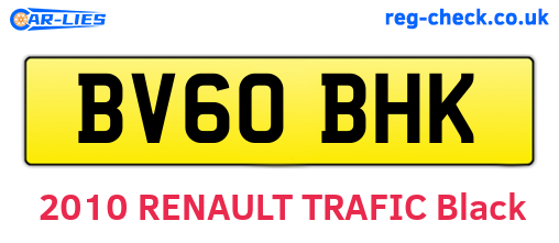 BV60BHK are the vehicle registration plates.