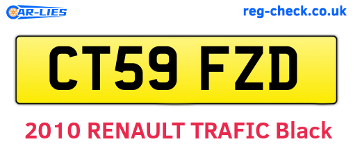 CT59FZD are the vehicle registration plates.