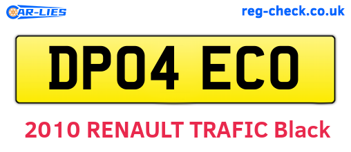 DP04ECO are the vehicle registration plates.