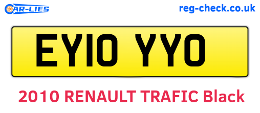 EY10YYO are the vehicle registration plates.