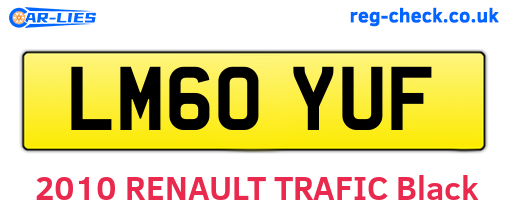 LM60YUF are the vehicle registration plates.