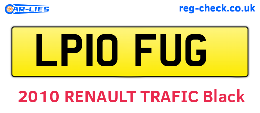 LP10FUG are the vehicle registration plates.