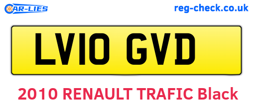 LV10GVD are the vehicle registration plates.
