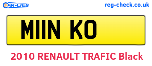 M11NKO are the vehicle registration plates.