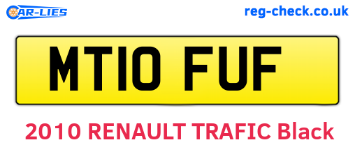 MT10FUF are the vehicle registration plates.