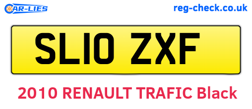 SL10ZXF are the vehicle registration plates.
