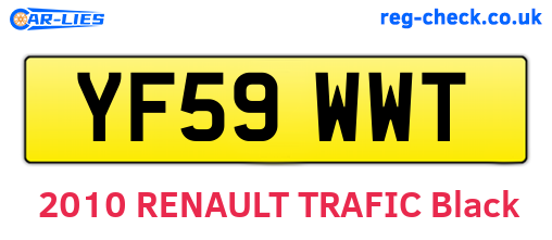 YF59WWT are the vehicle registration plates.