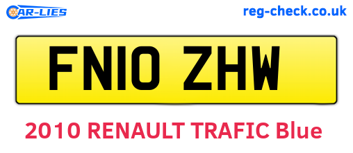 FN10ZHW are the vehicle registration plates.