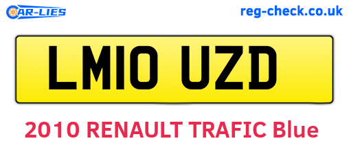 LM10UZD are the vehicle registration plates.