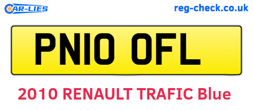 PN10OFL are the vehicle registration plates.