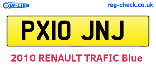 PX10JNJ are the vehicle registration plates.