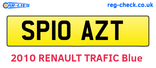 SP10AZT are the vehicle registration plates.